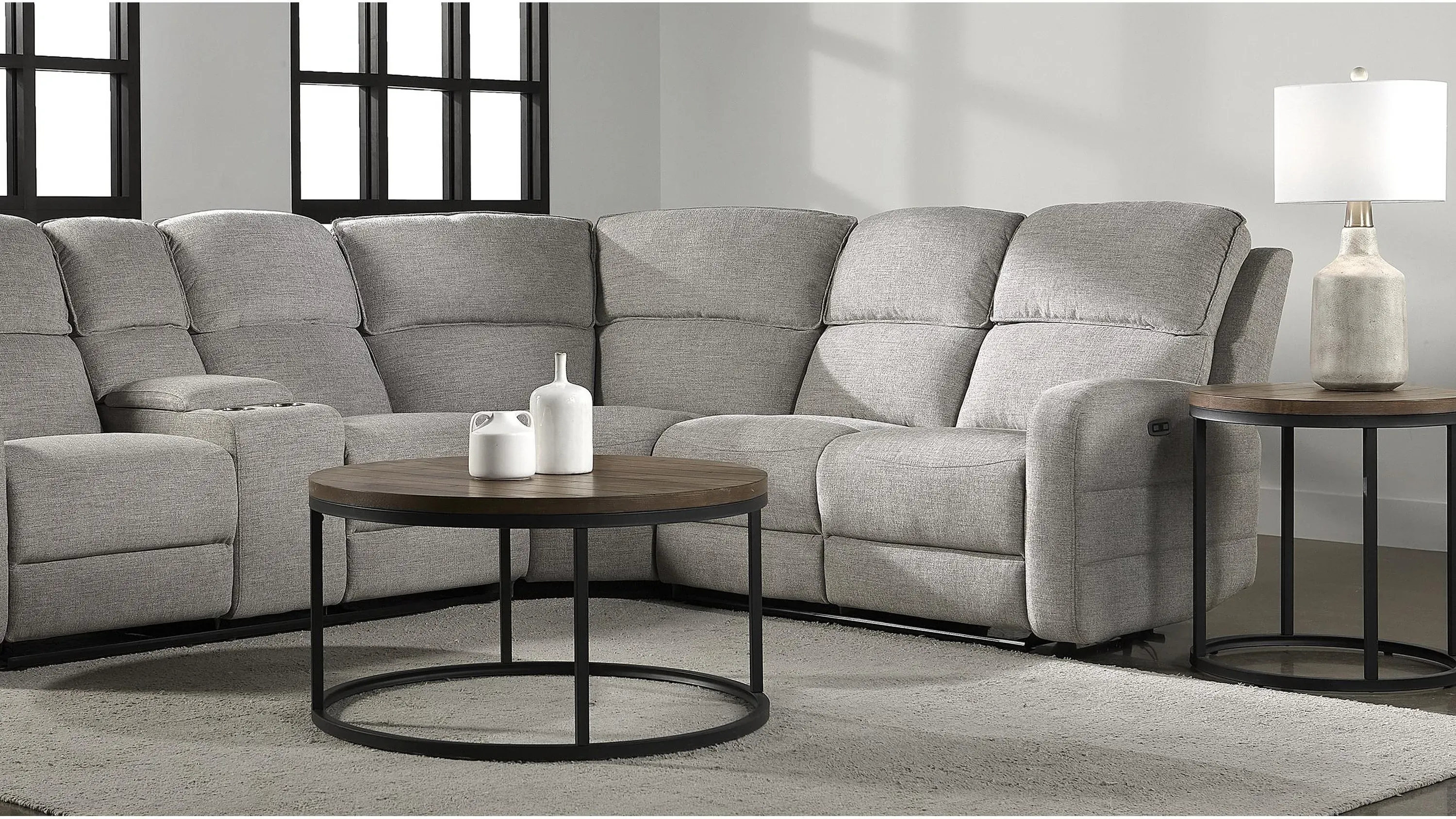 Everitt Chenille 3-pc. Power Sectional | Raymour & Flanigan