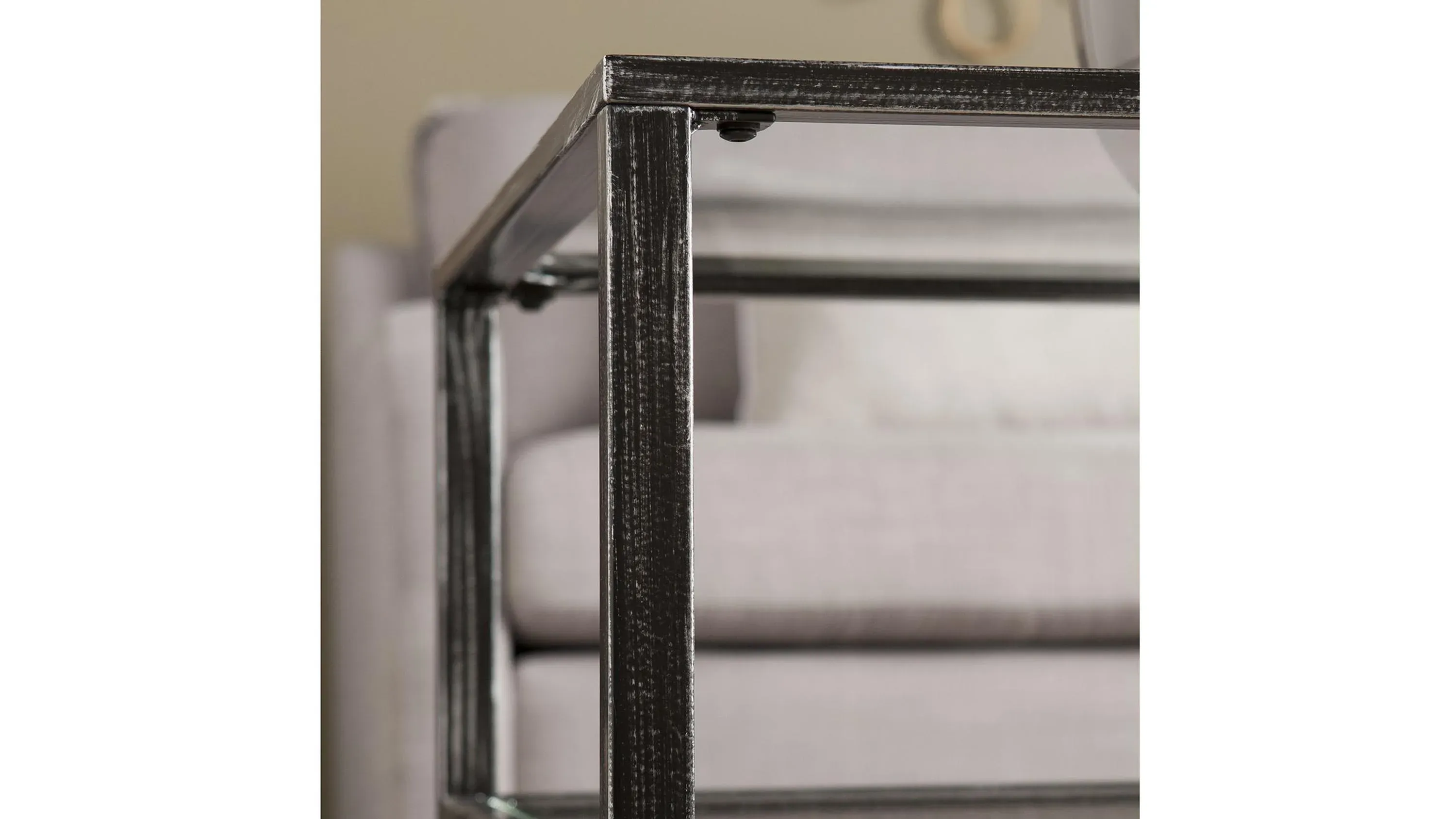 Bexley Metal/Glass Rectangular Cocktail Table