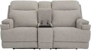Locklan Zero Gravity Triple Power Console Loveseat | Raymour