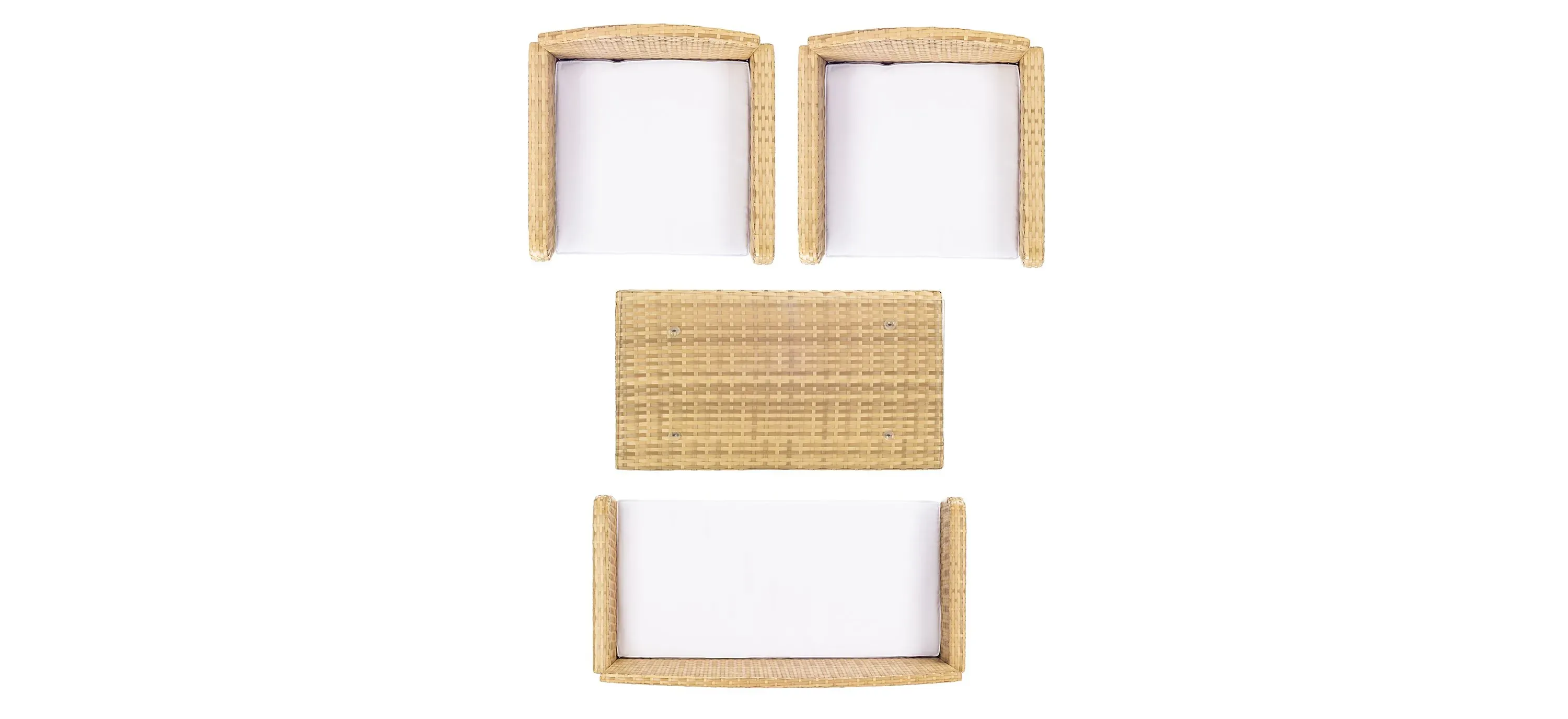 Leah 4-pc. Patio Set Natural/White Product_Image_Carousel