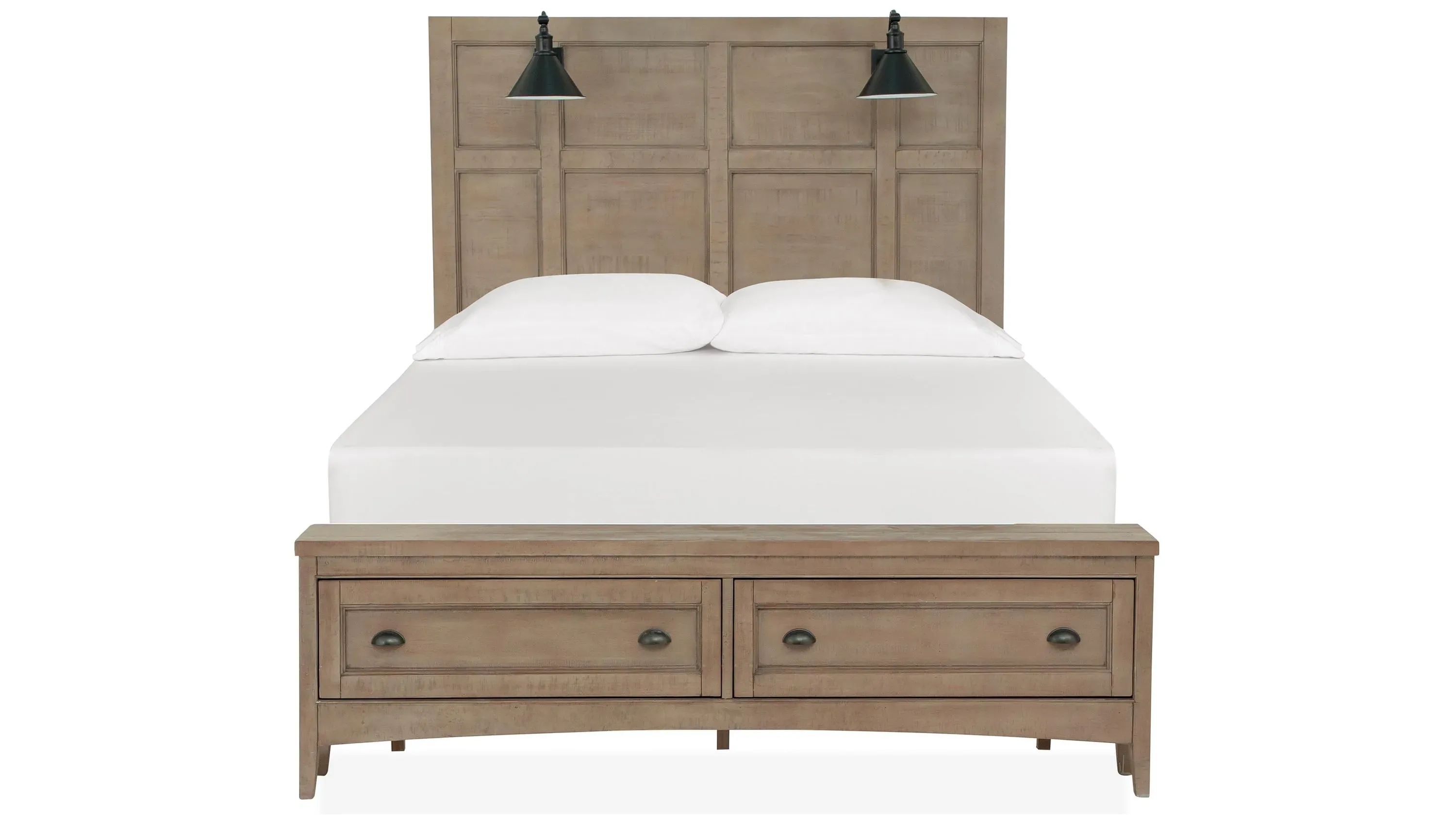 Ivy Ridge Platform Storage Bed w/ Lamp Headboard