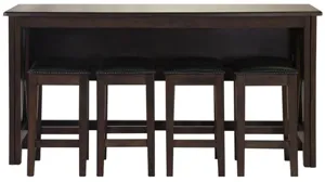 Carmina Counter Height Drop Leaf Table with 4 stools  Product_Image_Carousel