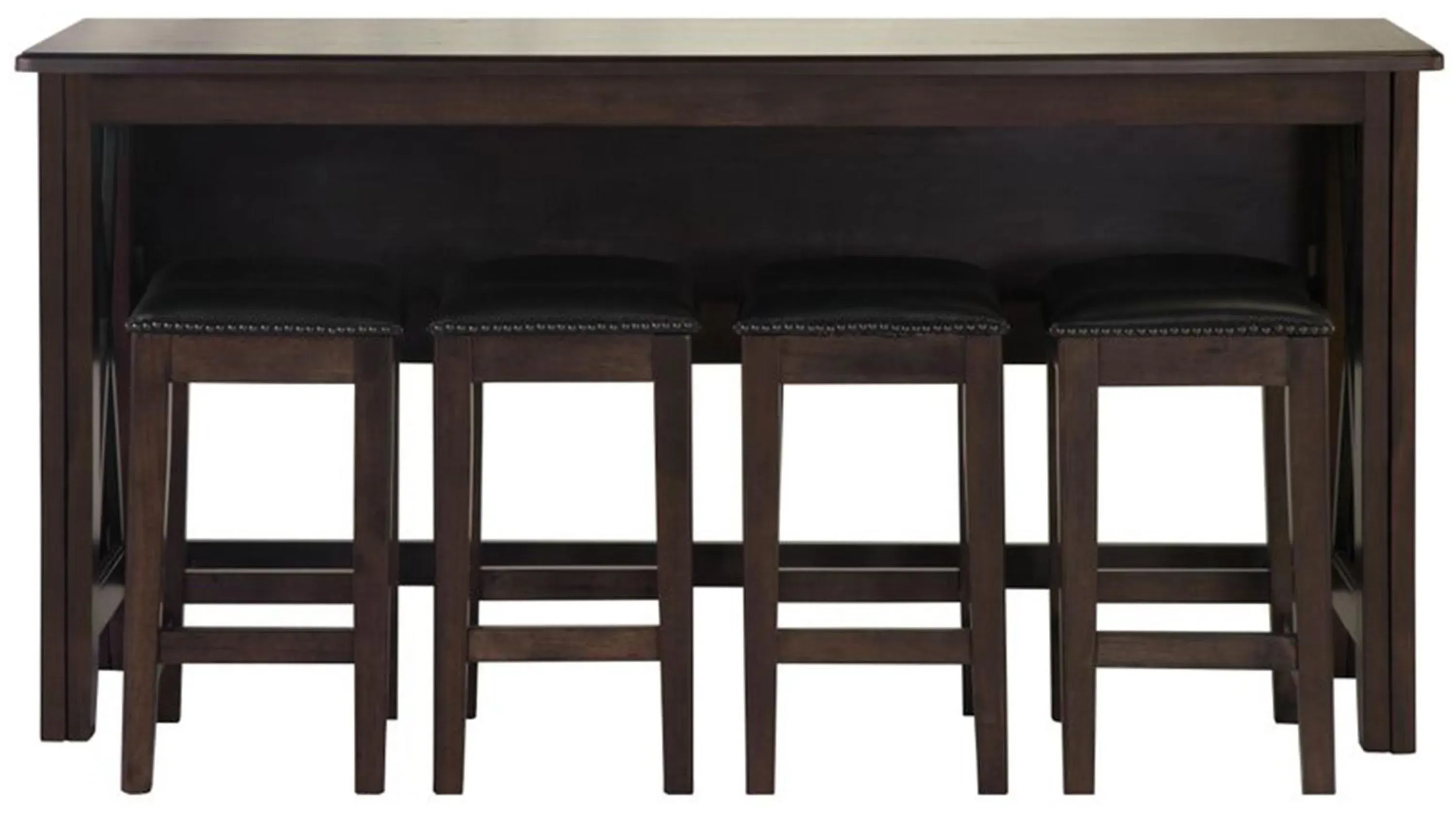 Carmina Counter Height Drop Leaf Table with 4 stools  Product_Image_Carousel