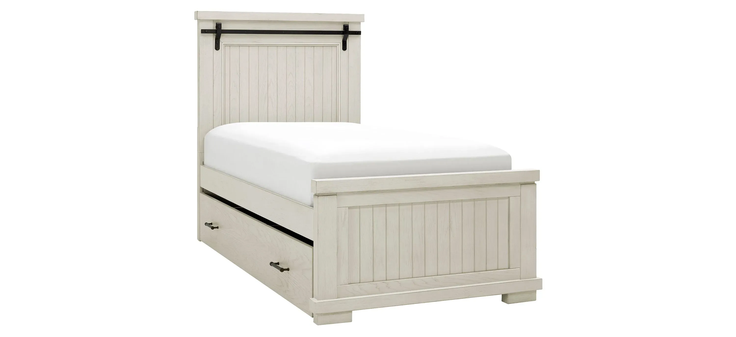 苫小牧直接お渡し / BELLEMAISON bed flame Bexley Panel Bed w/ Trundle | Raymour & Flanigan