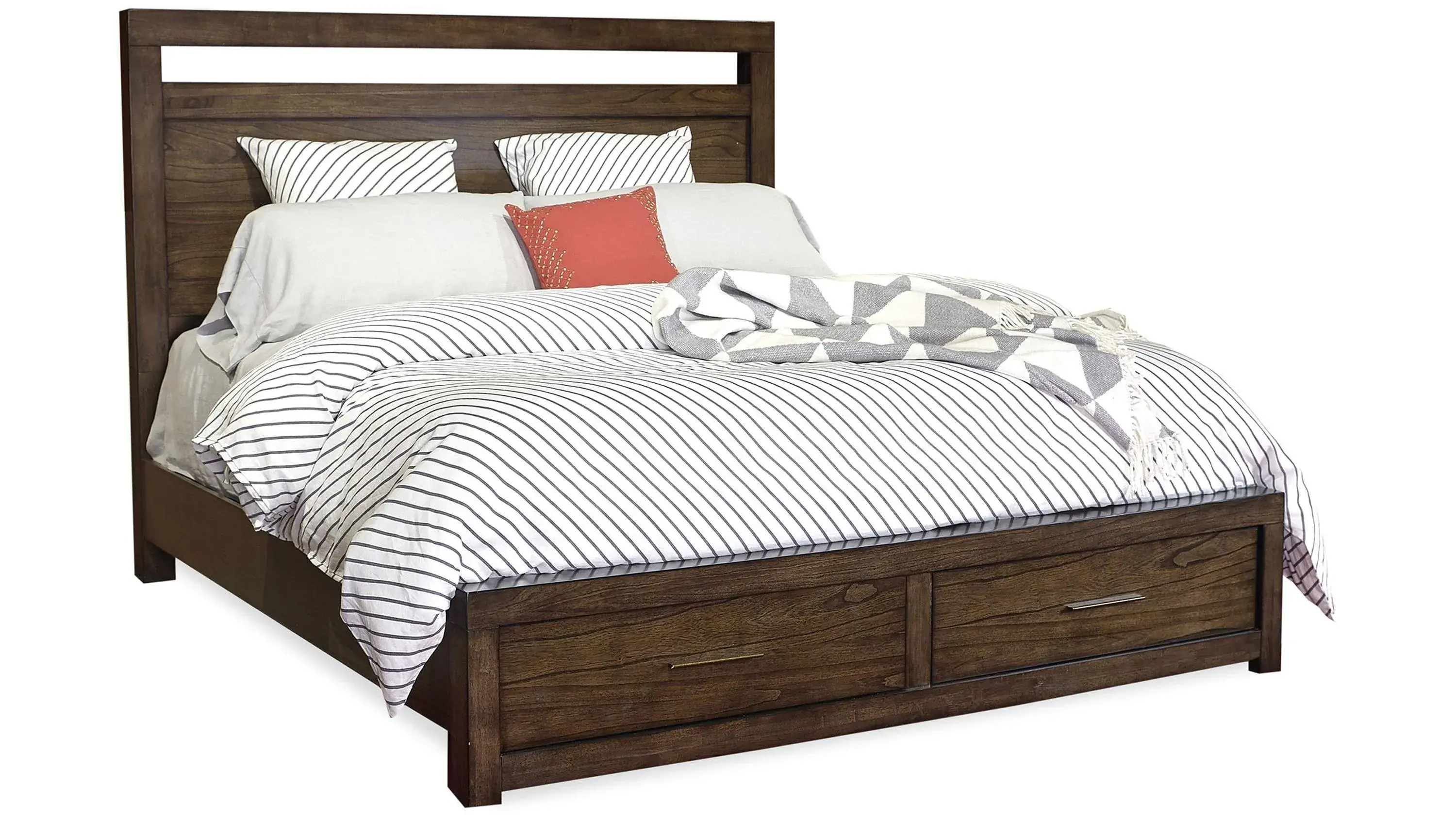 Modern Loft King Panel Bed with Storage