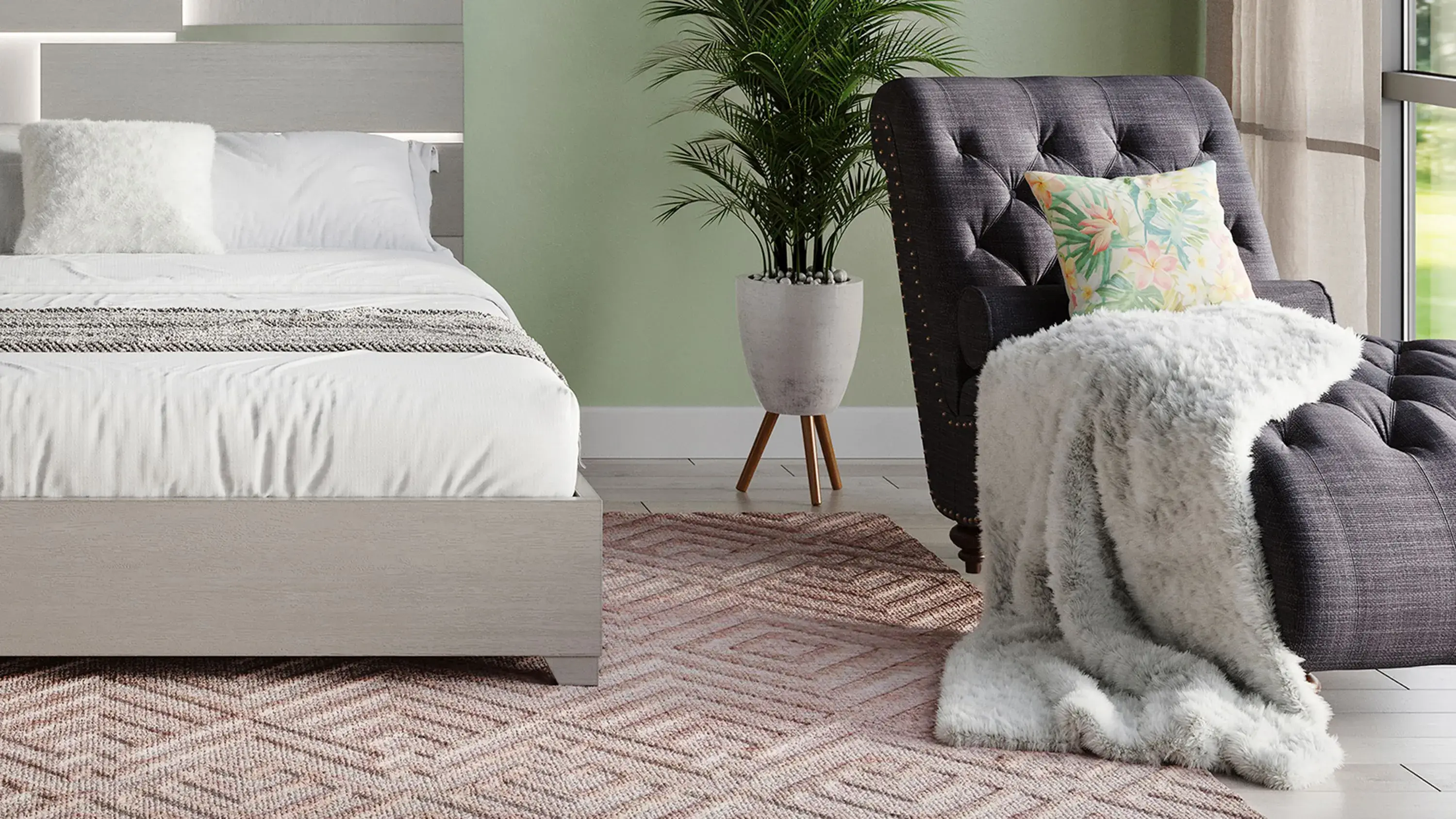 Faux Chinchilla Throw