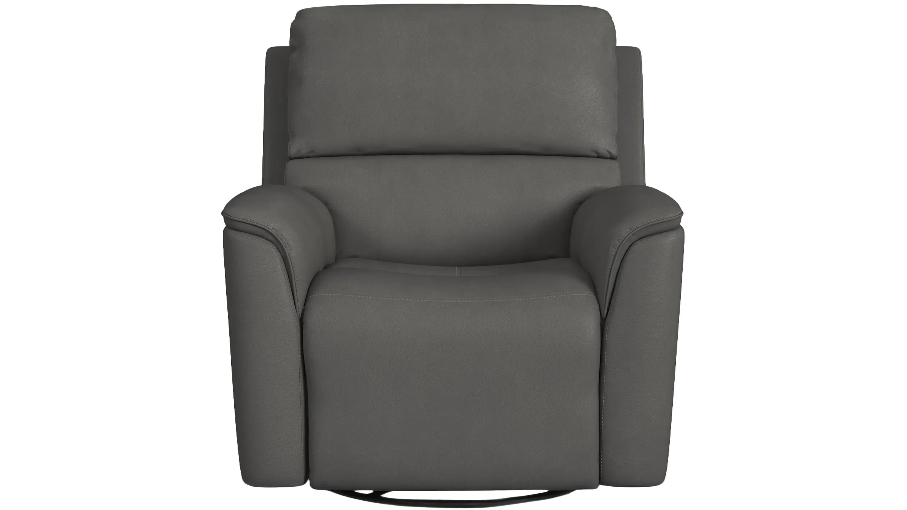 Henrick Triple Power Leather Swivel Glider Recliner | Raymour