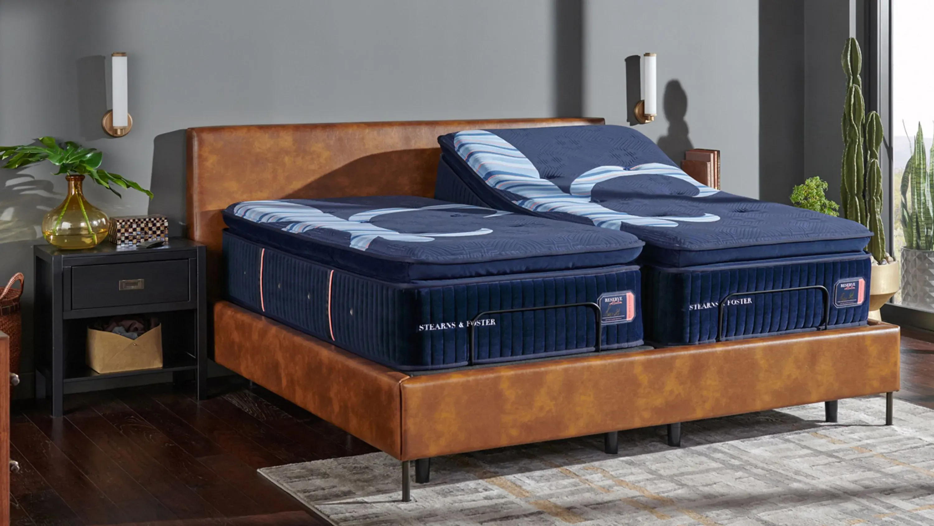 Stearns Foster Reserve Split California King Plush Euro Pillow Top Mattress Raymour Flanigan