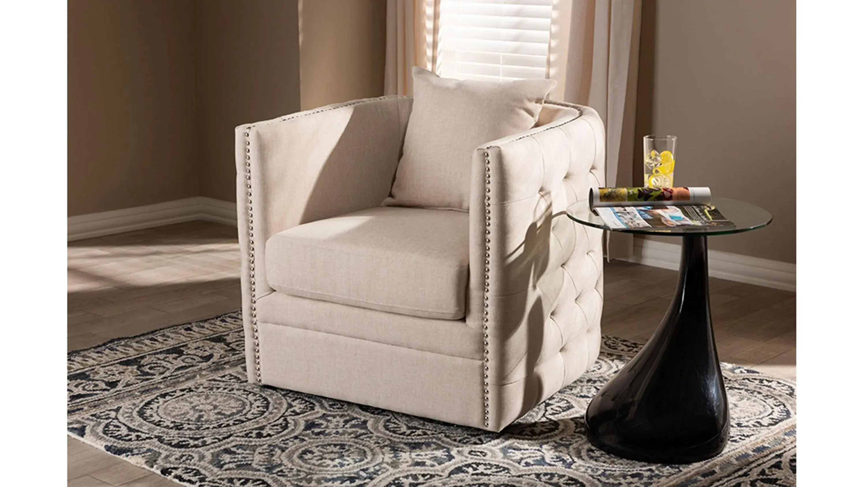 Wholesale Interiors Inc. Micah Swivel Chair - Thumbnail 2