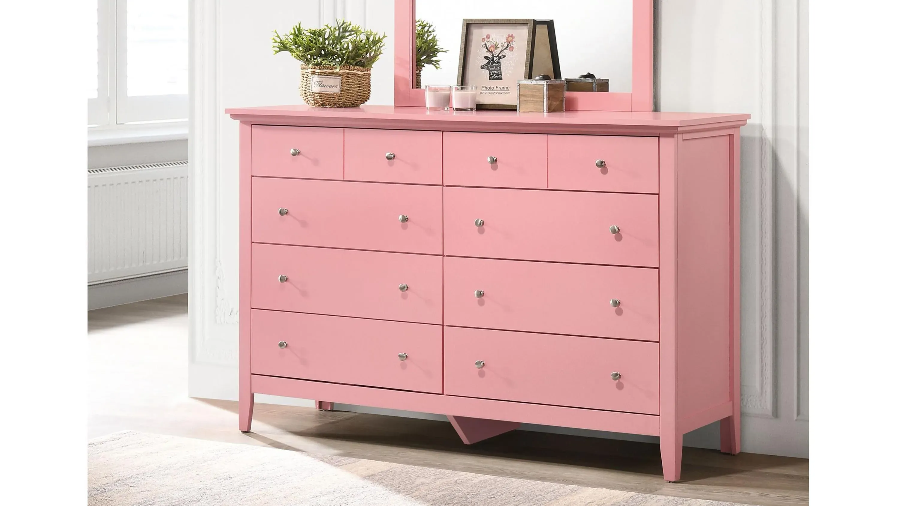Glory Furniture - Hammond - Dresser - Pink