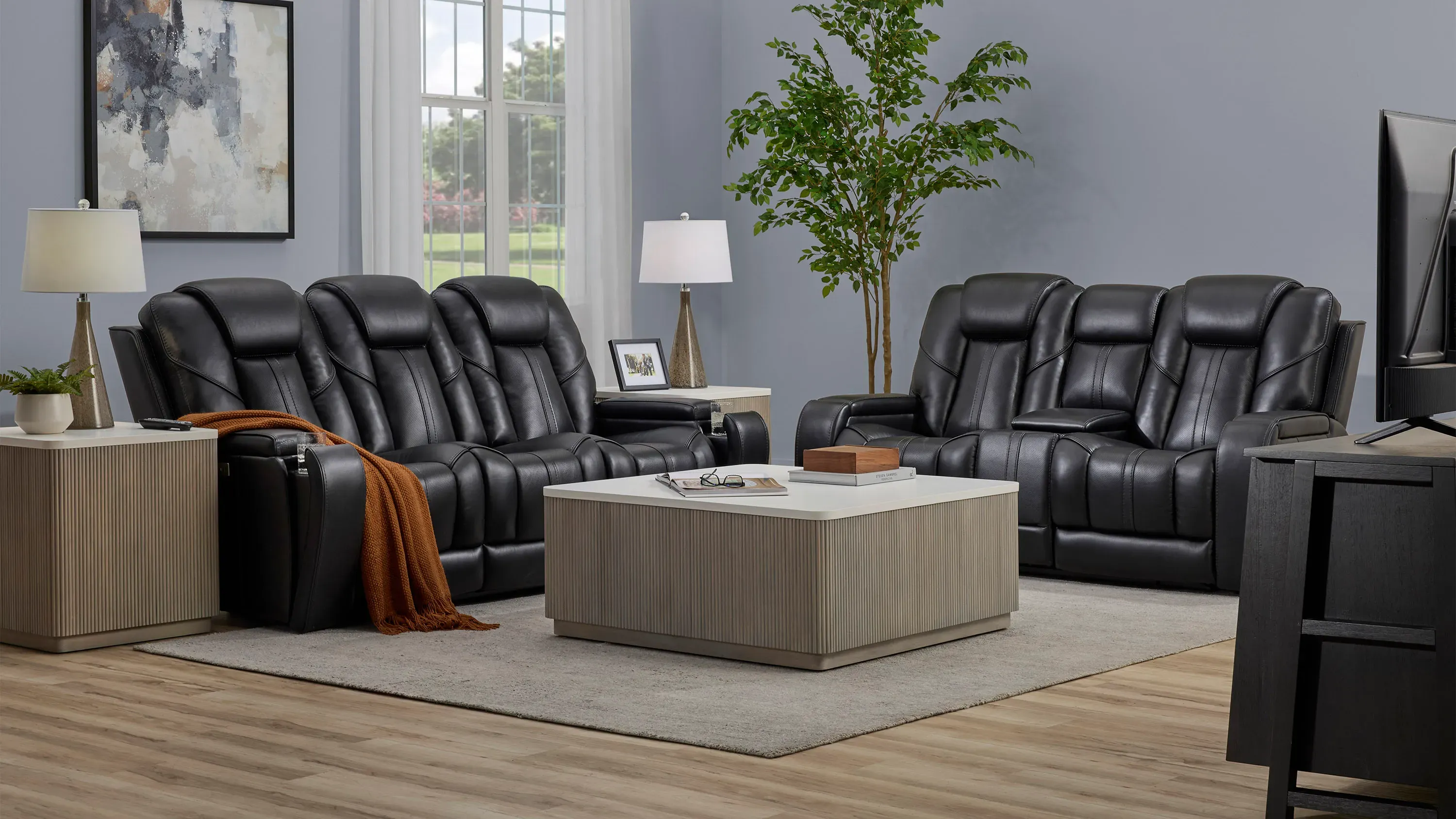 Starlight 2-pc. Triple Power Living Room Set | Raymour & Flanigan