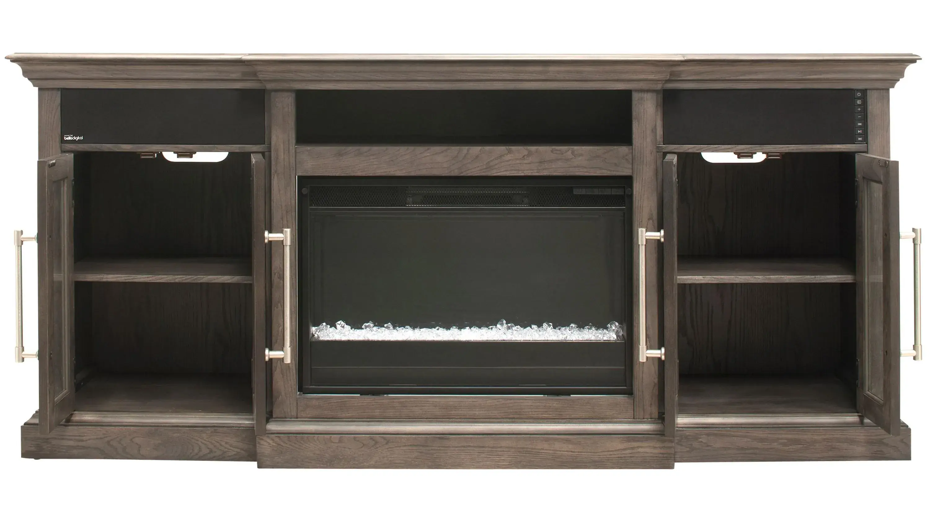 Twin Star Home Elise TV Console with Electric Fireplace - Thumbnail 4