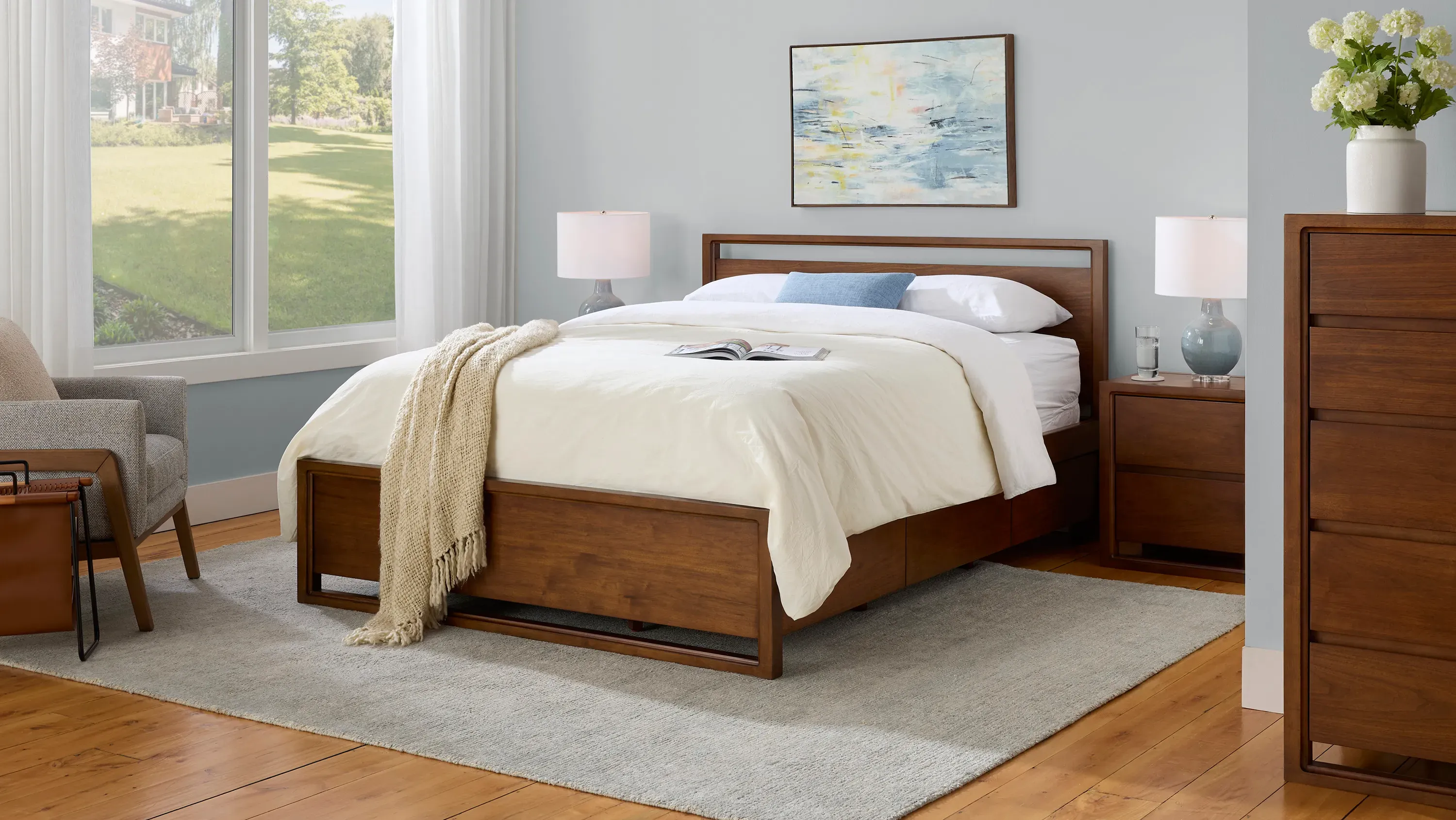 Aversa 4-pc. Bedroom Set w/ 2-side Storage Bed and 1-Drawer Nightstand