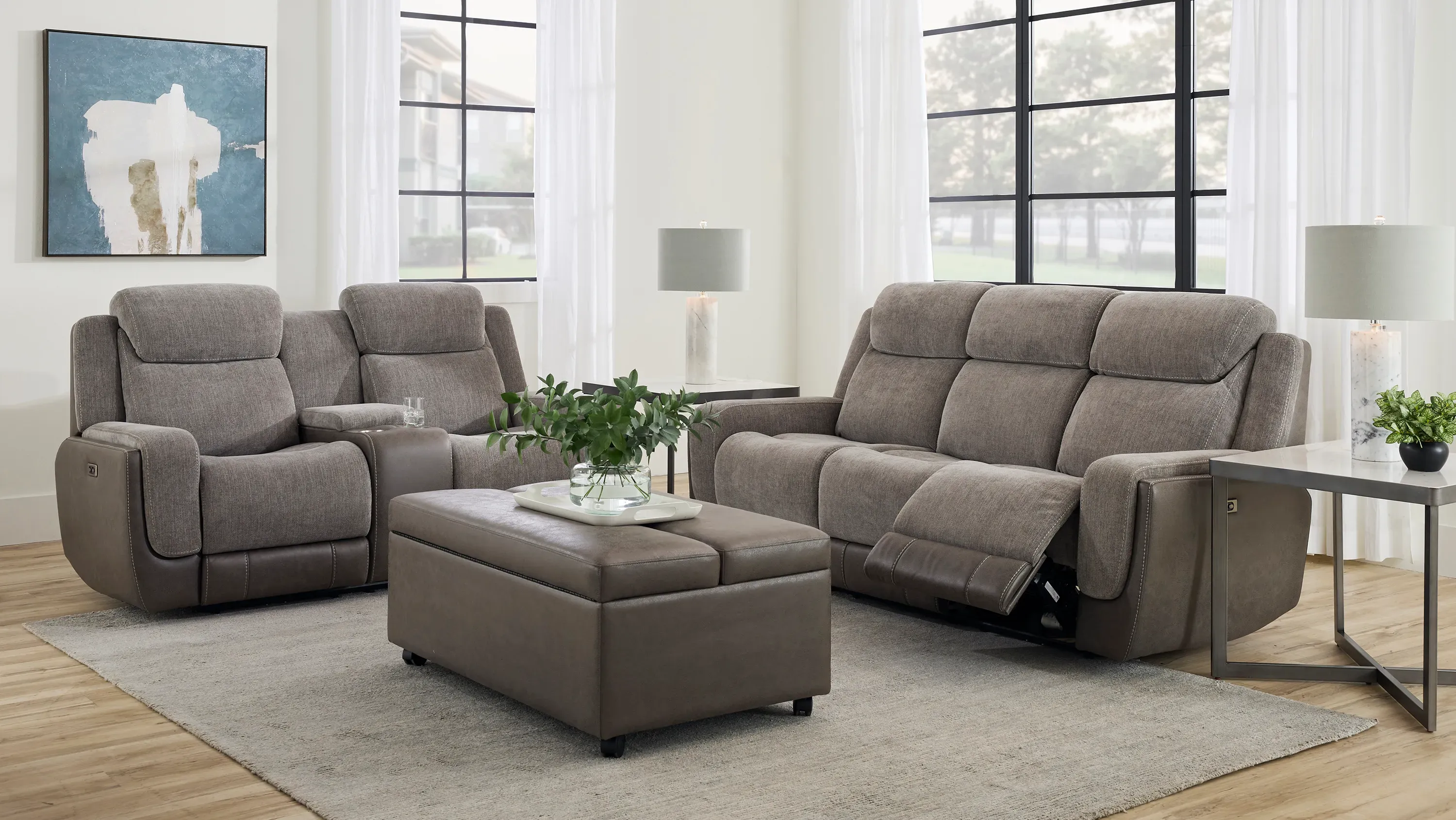 Novah Lift Top Cocktail Ottoman w/ Casters | Raymour & Flanigan