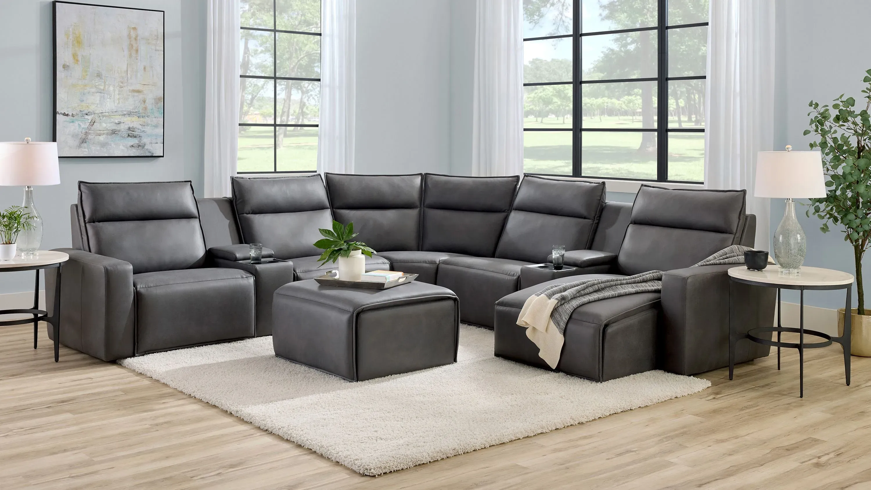 ModularTwo 7-pc. Power Sectional w/ Power Headrest | Raymour