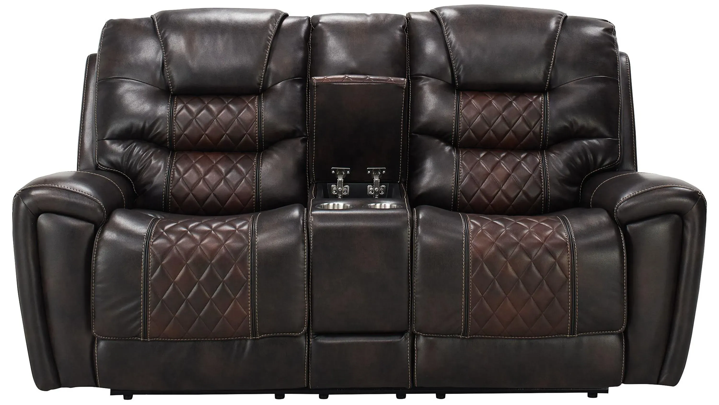 Corrigan Reclining Console Loveseat | Raymour & Flanigan
