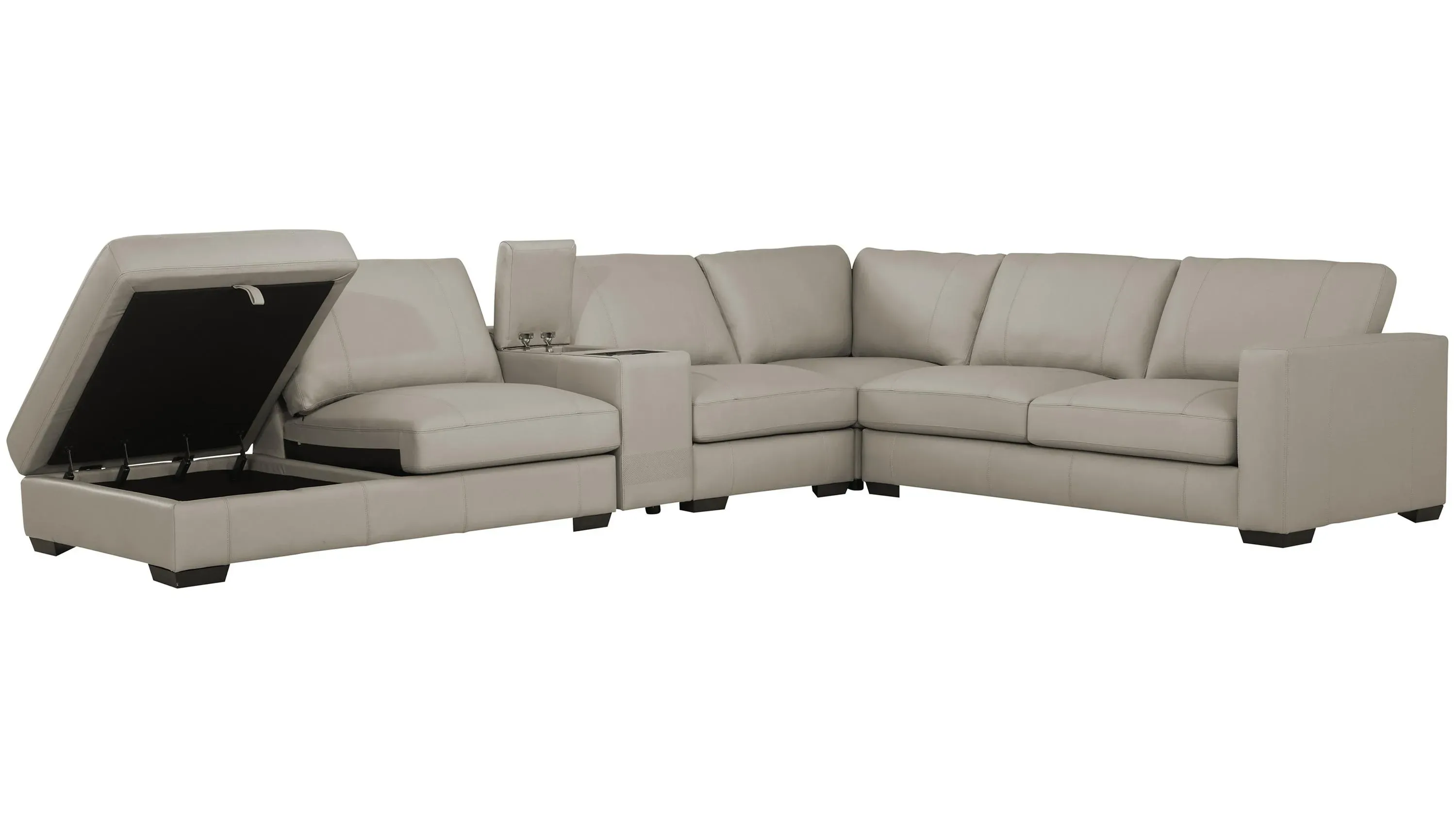 Oaklynn Leather 5-pc. Sectional