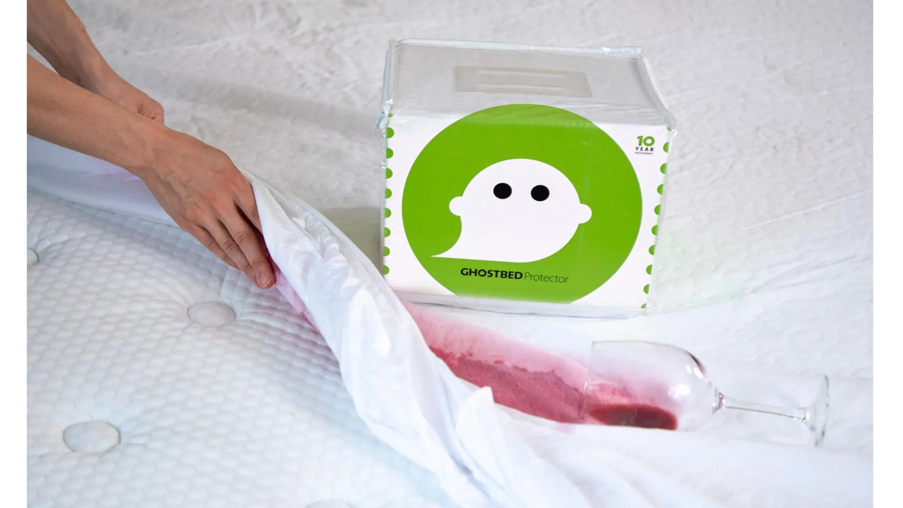 GhostProtector Cool & Crunch-Free Mattress Protector Full Product_Image_Carousel