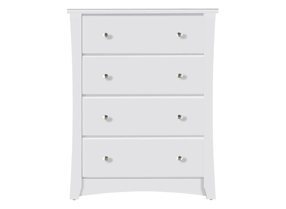Stork Craft Crescent 4-Drawer Dresser - White
