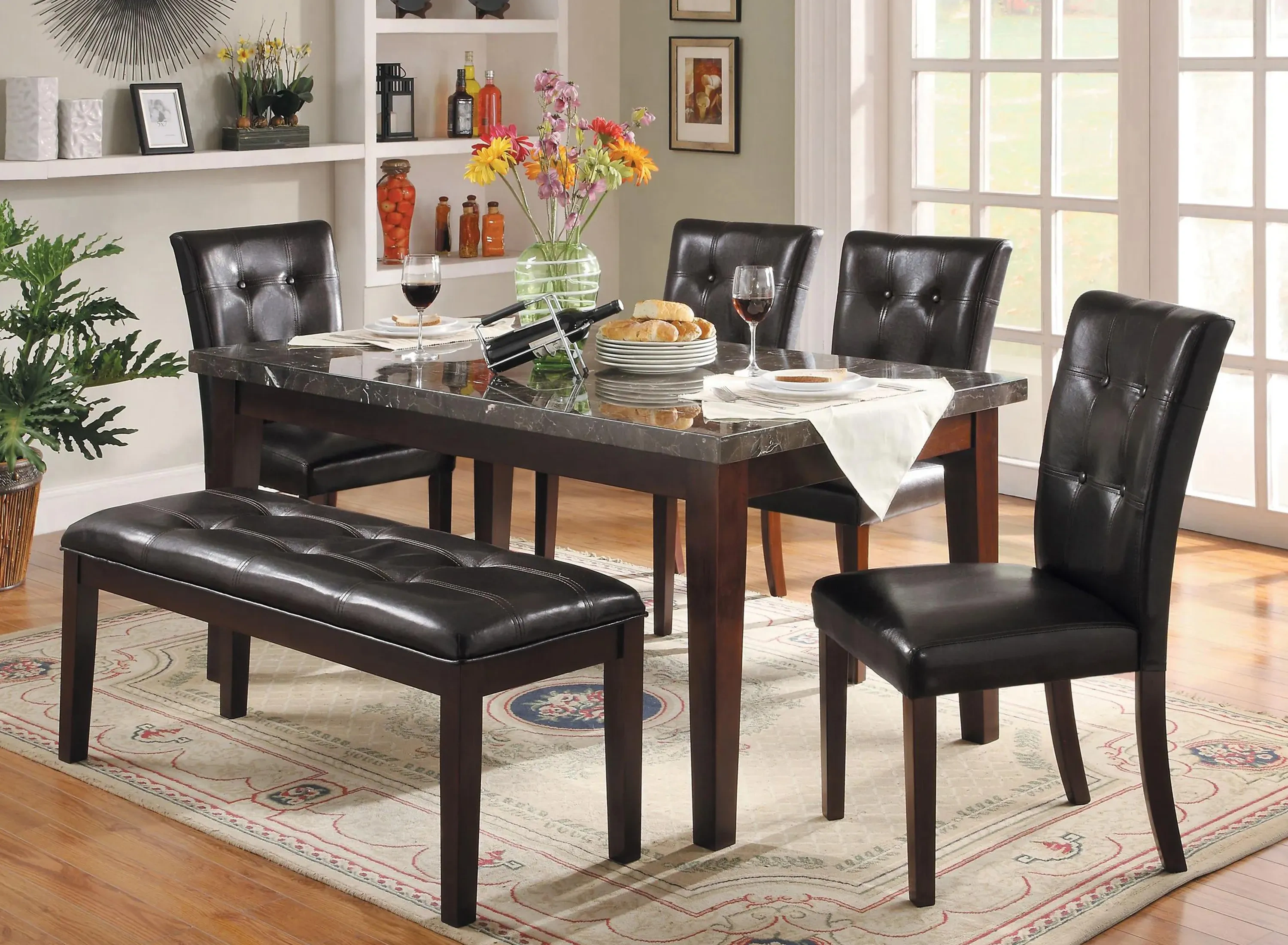 Diego 6 pc. Dining Set W Bench