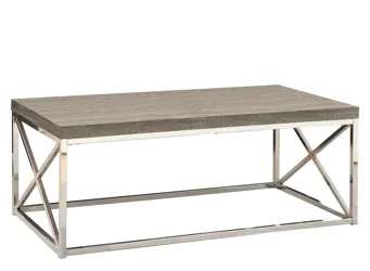 Haan Cocktail Table Dark Taupe / Chrome Product_Grid_Image