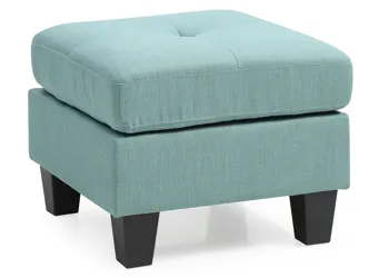 Newbury Ottoman by Glory Furniture Teal Product_Grid_Image