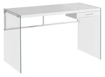Barnabus Computer Desk with Glass Panels White Product_Grid_Image