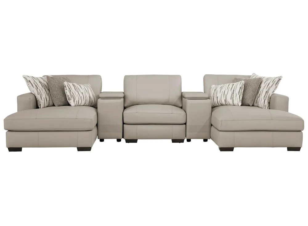 Oaklynn Leather 5-pc. Sectional | Raymour & Flanigan