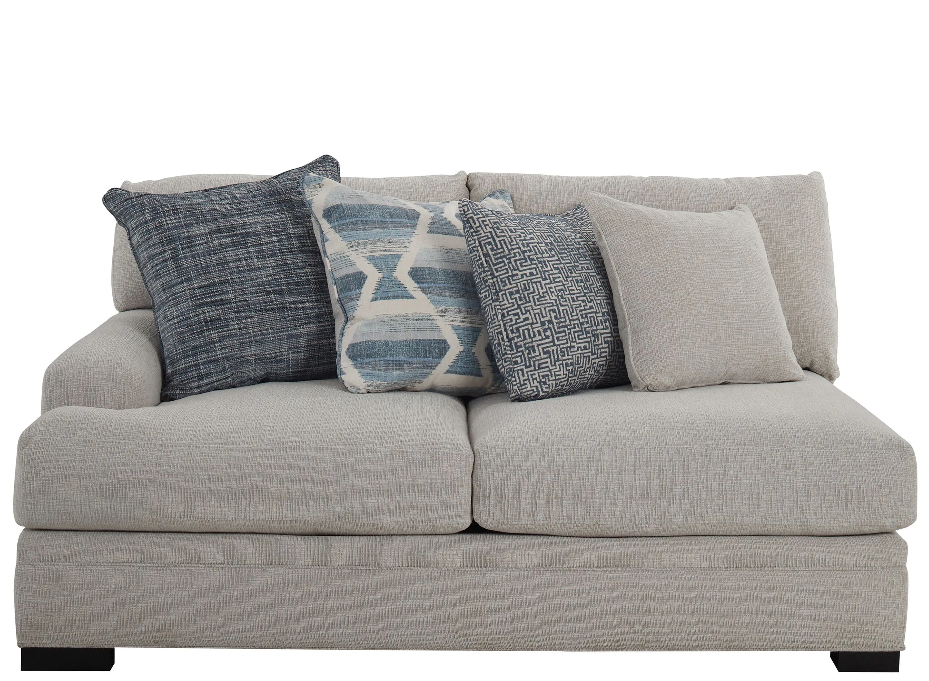 Bayside Microfiber Left Arm Facing Loveseat | Raymour & Flanigan