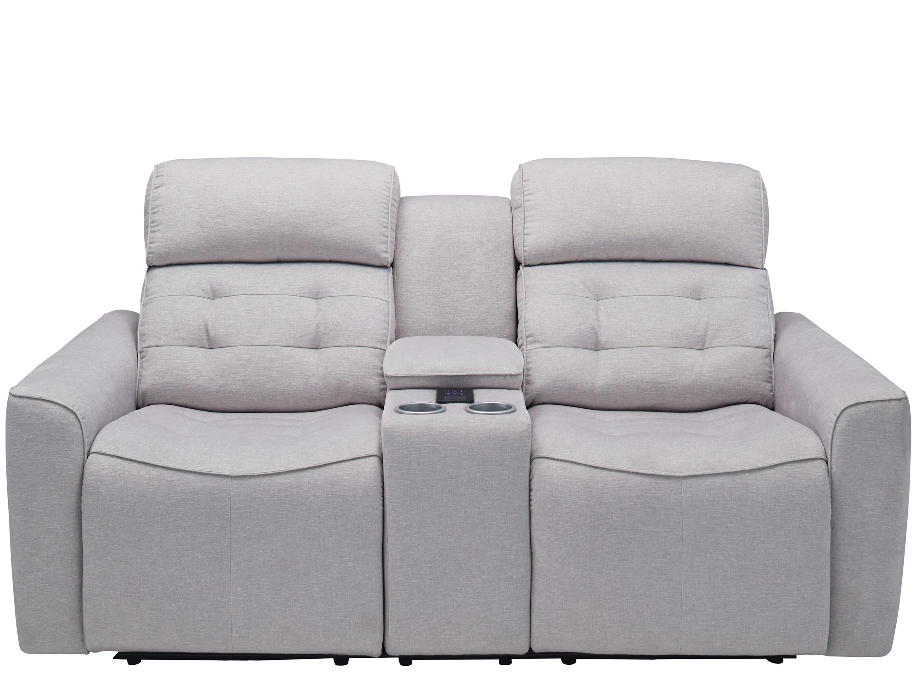 Hanlin Power Console Loveseat w/ Power Headrest, Lumbar, Heat and