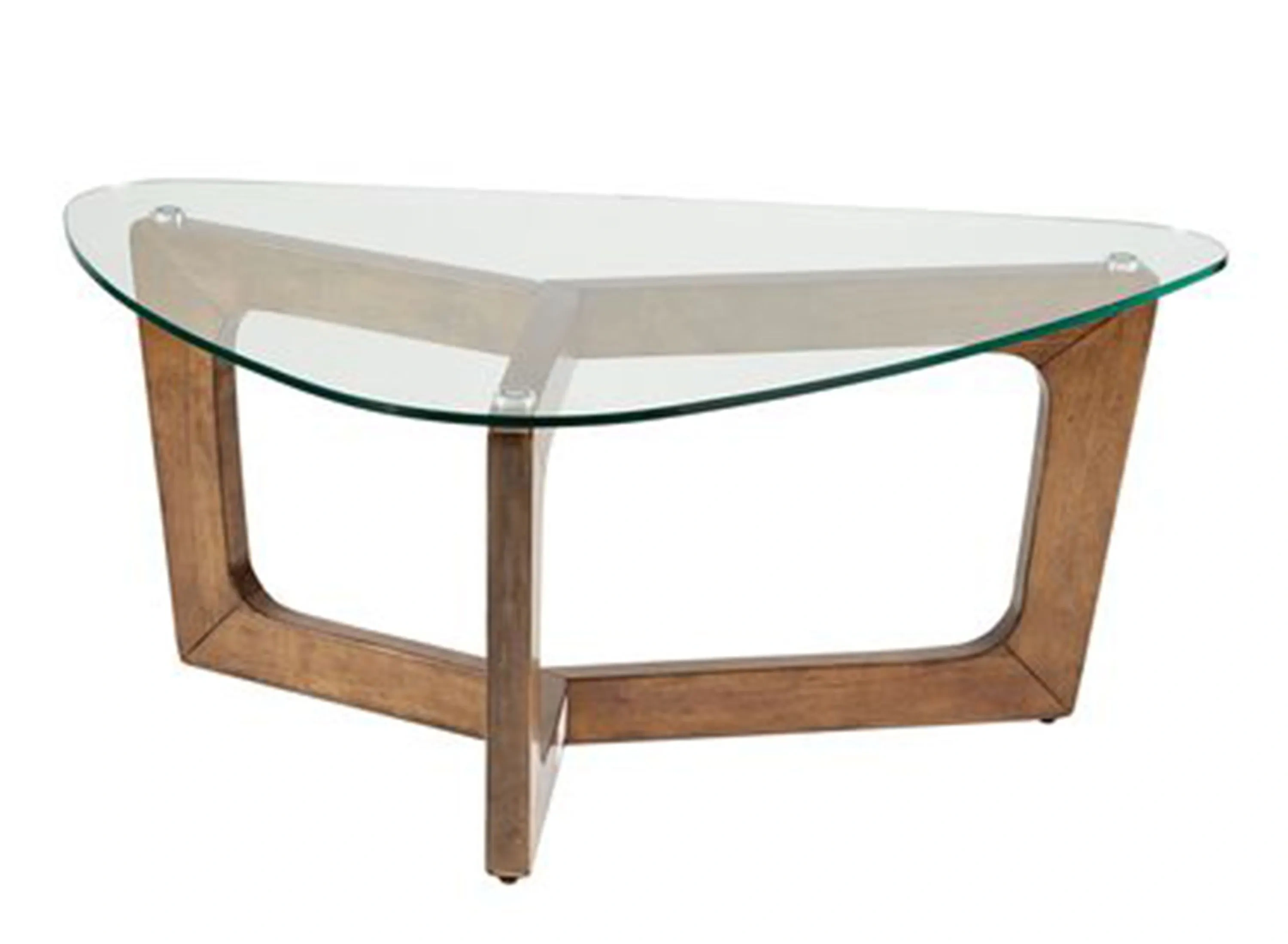 Ellsworth Triangle Glass Top Coffee Table | Raymour & Flanigan