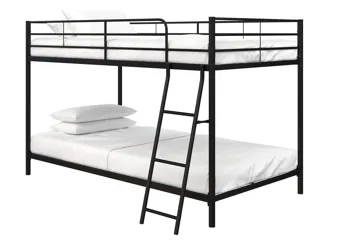 Atwater Living Bethia Twin over Twin Bunk Bed with Storage Bins Black Product_Grid_Image