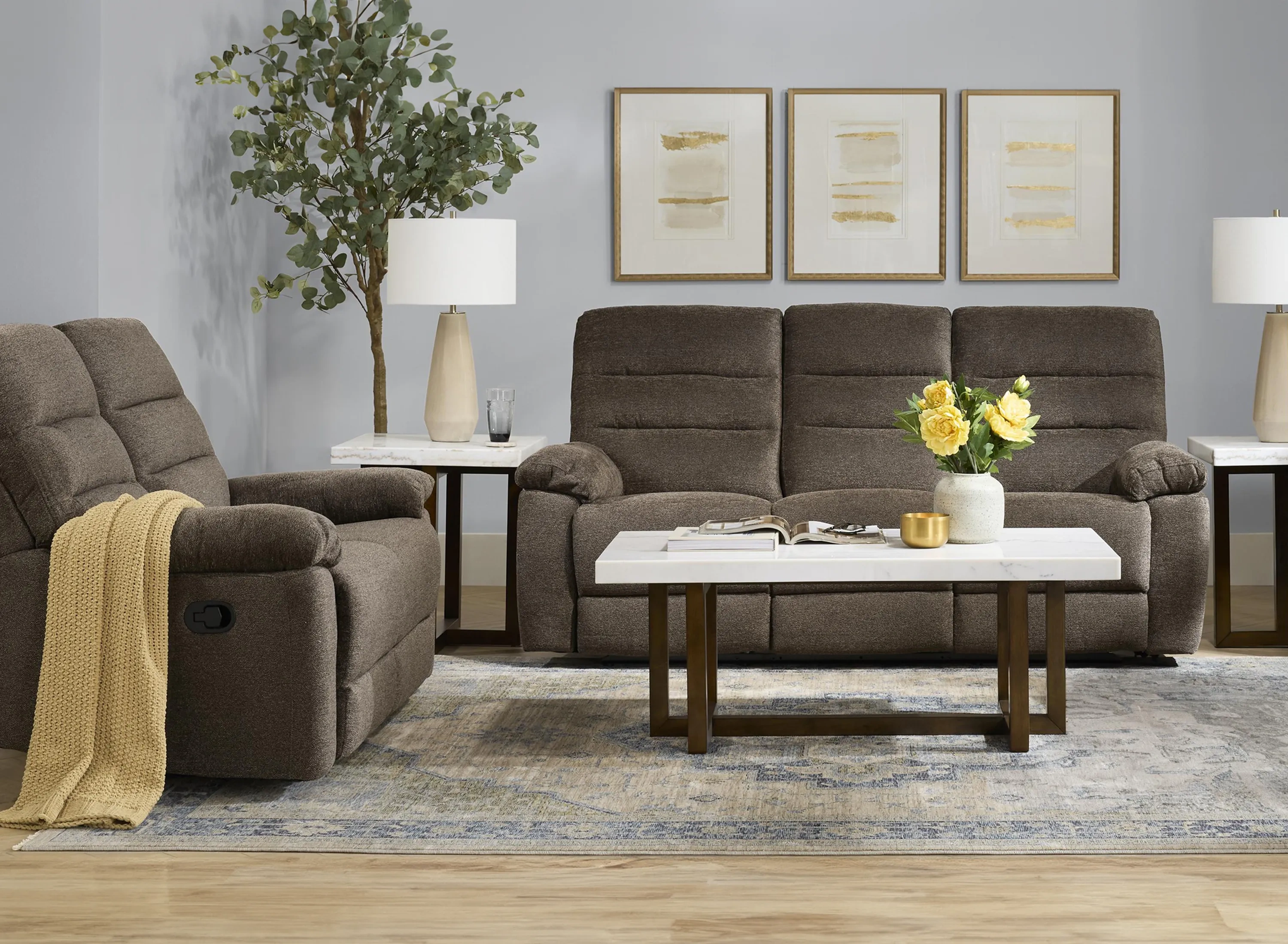 Bennington Manual Living Room Set | Raymour & Flanigan