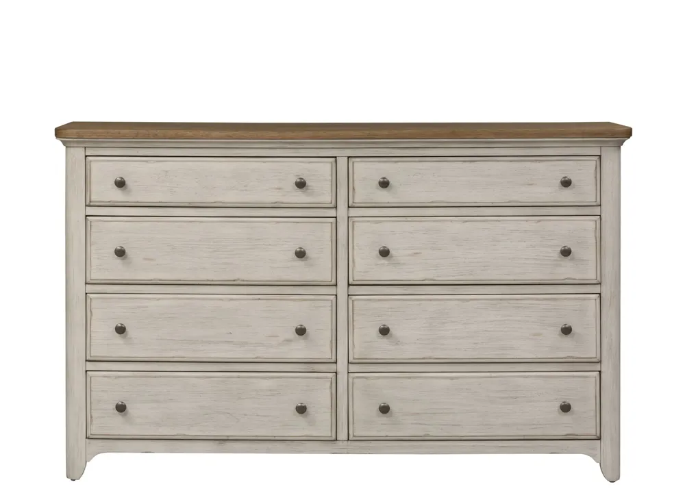 Liberty Furniture Farmhouse Reimagined - 8 Drawer Dresser - White