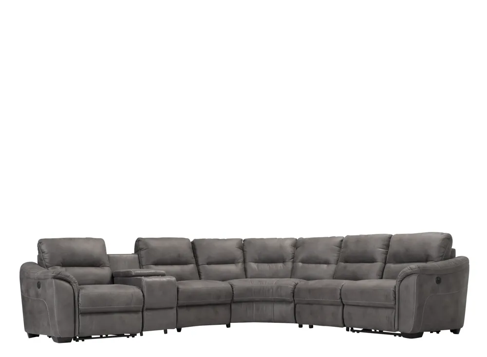 Rockland Microfiber 6-pc. Power Sectional | Raymour & Flanigan