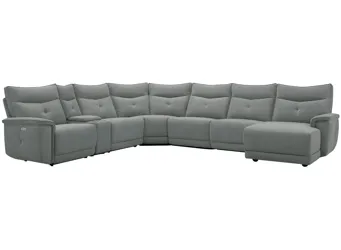 Rockland Microfiber 5-pc. Power Sectional | Raymour & Flanigan