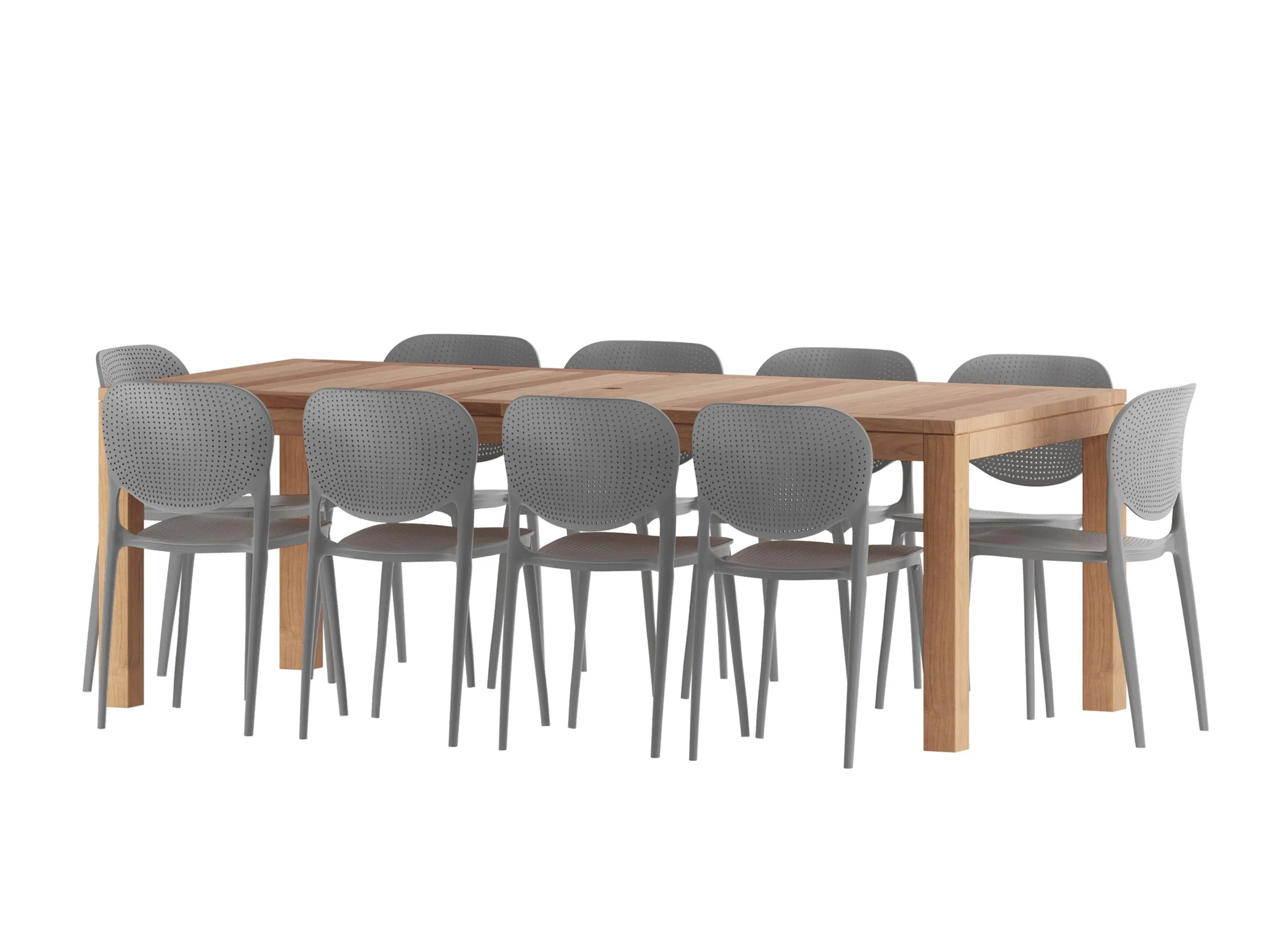 Amazonia Outdoor 11- pc. Teak Wood Dining Set