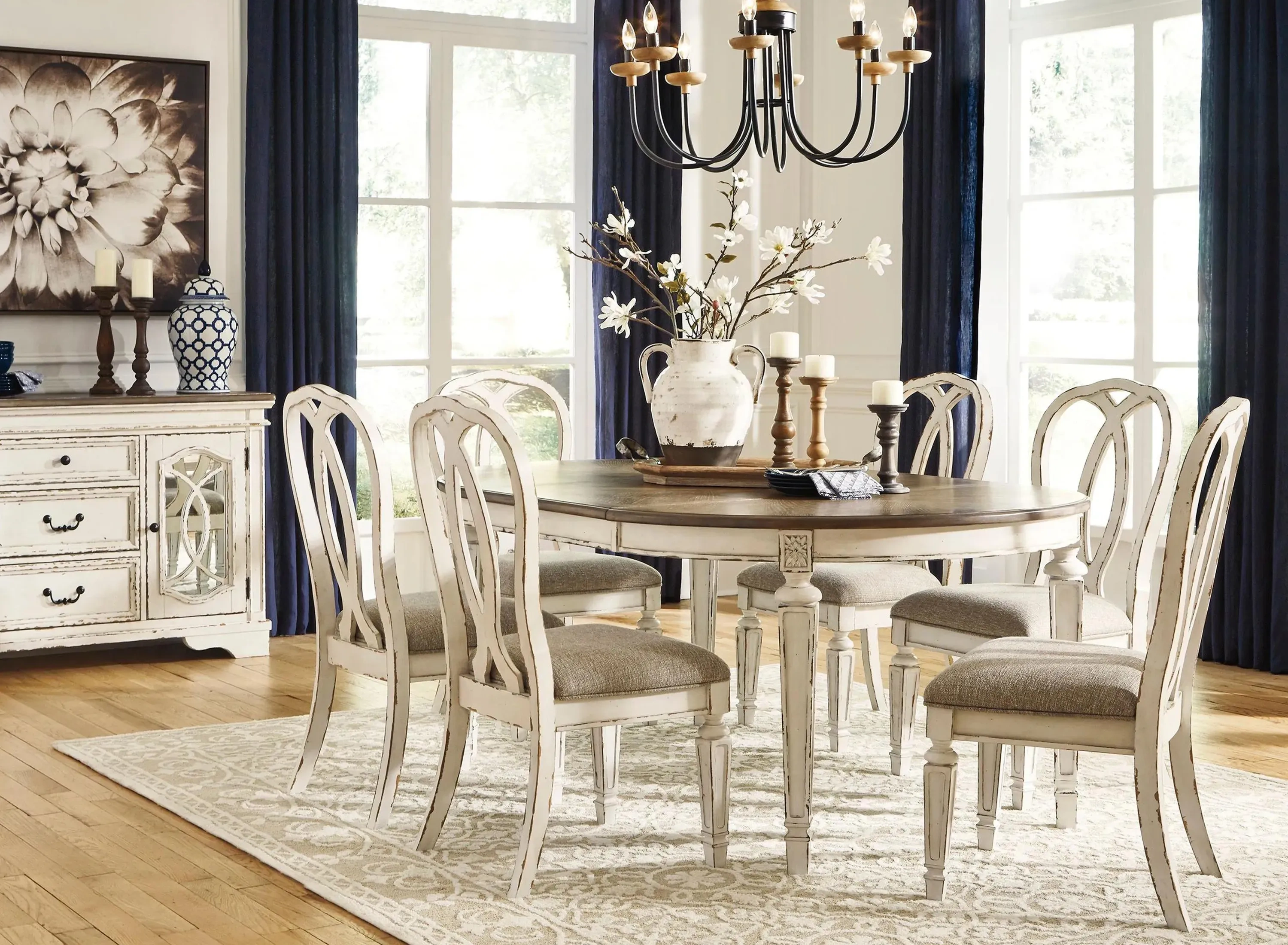 Delphine 7-pc. Dining Set | Raymour & Flanigan
