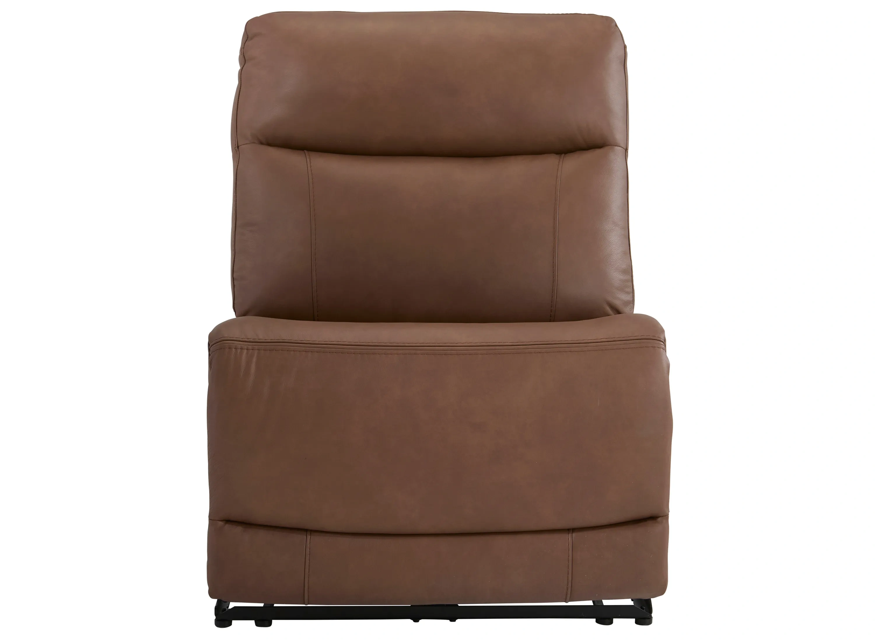 Harbin Leather Armless Dual Power Recliner | Raymour & Flanigan