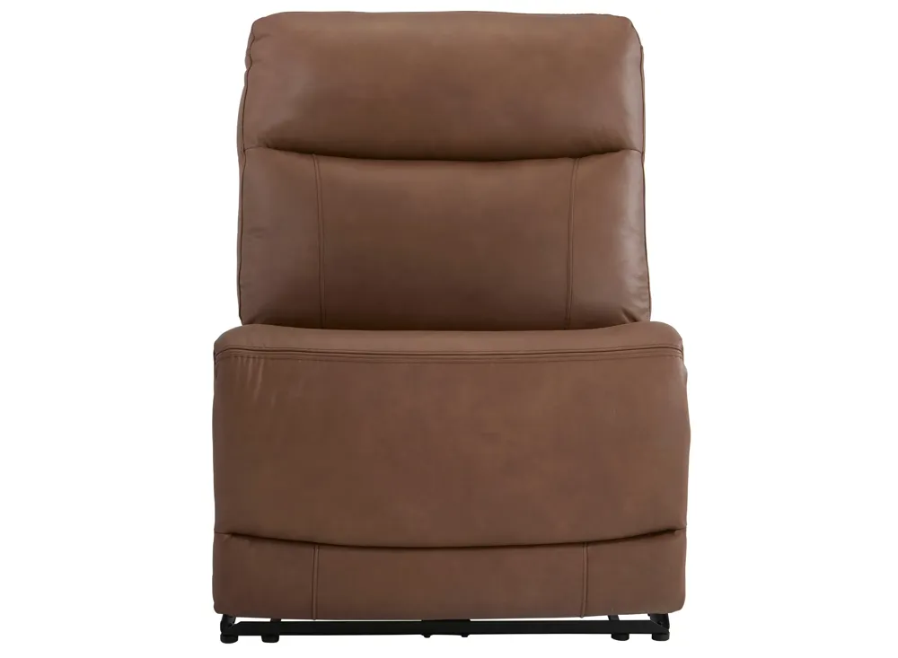 Harbin Leather Armless Dual Power Recliner | Raymour & Flanigan