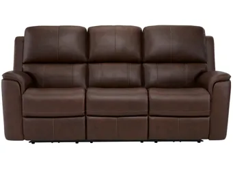 Henrick Triple Power Leather Console Loveseat | Raymour Henrick Triple Power Leather Console Loveseat | Raymour