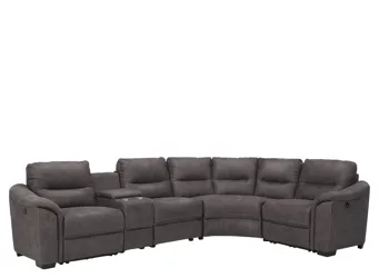 Rockland Microfiber 5-pc. Power Sectional | Raymour & Flanigan