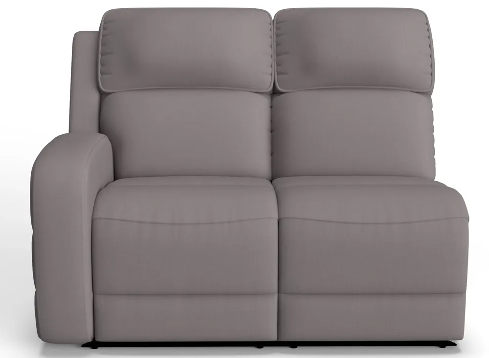 Everitt Chenille Left Arm Facing Power Loveseat | Raymour & Flanigan
