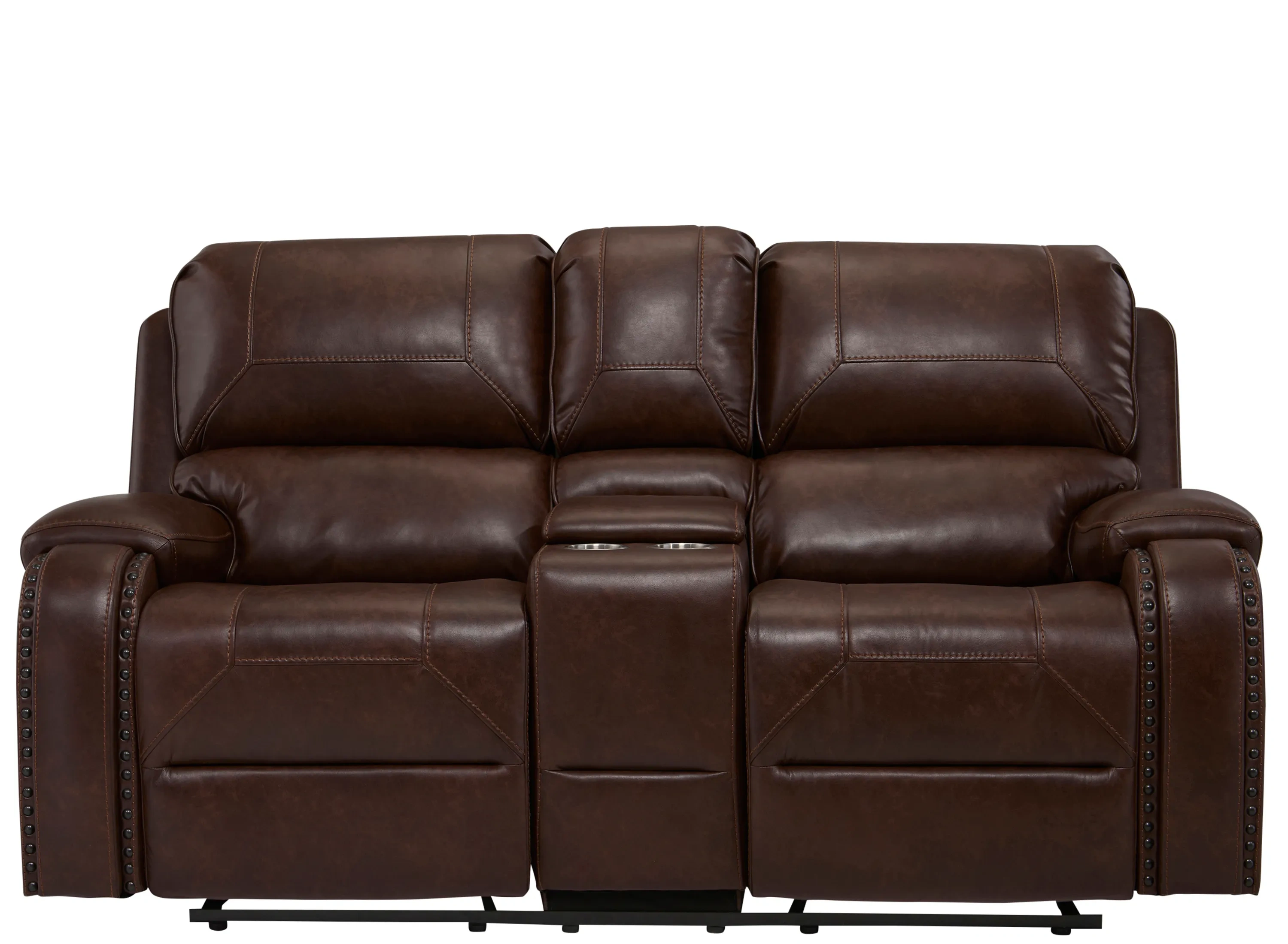 レオン Landon Reclining Glider Console Loveseat | Raymour & Flanigan