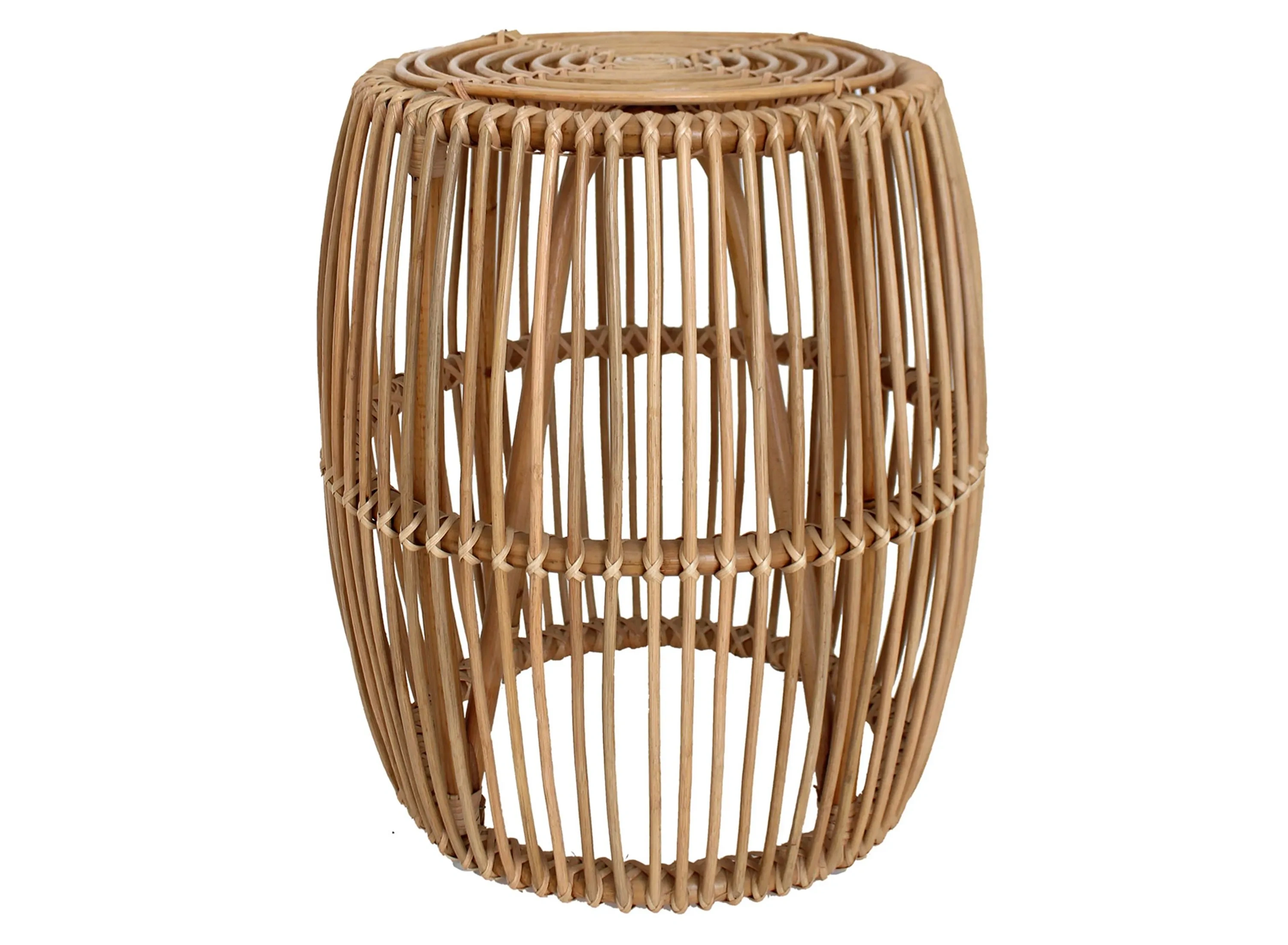 Keegan Round Rattan End Table | Raymour & Flanigan