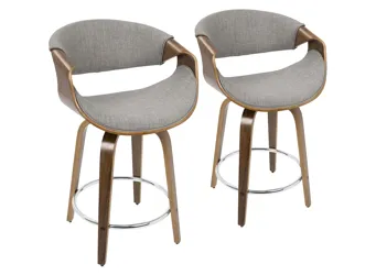 Curvo 24'' Counter-Height Stool - Set of 2 Gray Product_Grid_Image