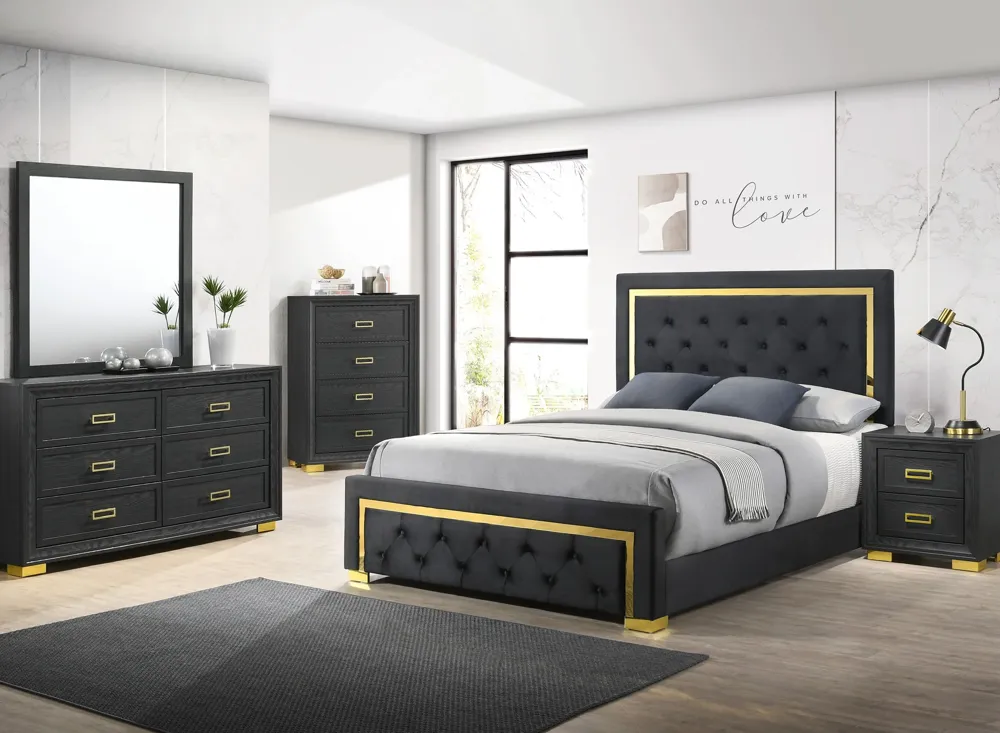 ●KING RON-E-RON レア Union City Upholstered Bed | Raymour & Flanigan
