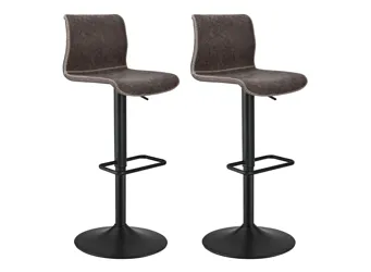 Jayden Gaslift Bar Stool: Set of 2 Vintage Coffee Brown Product_Grid_Image