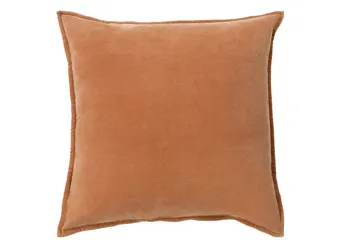 Cotton Velvet 22" Throw Pillow Burnt Orange Product_Grid_Image