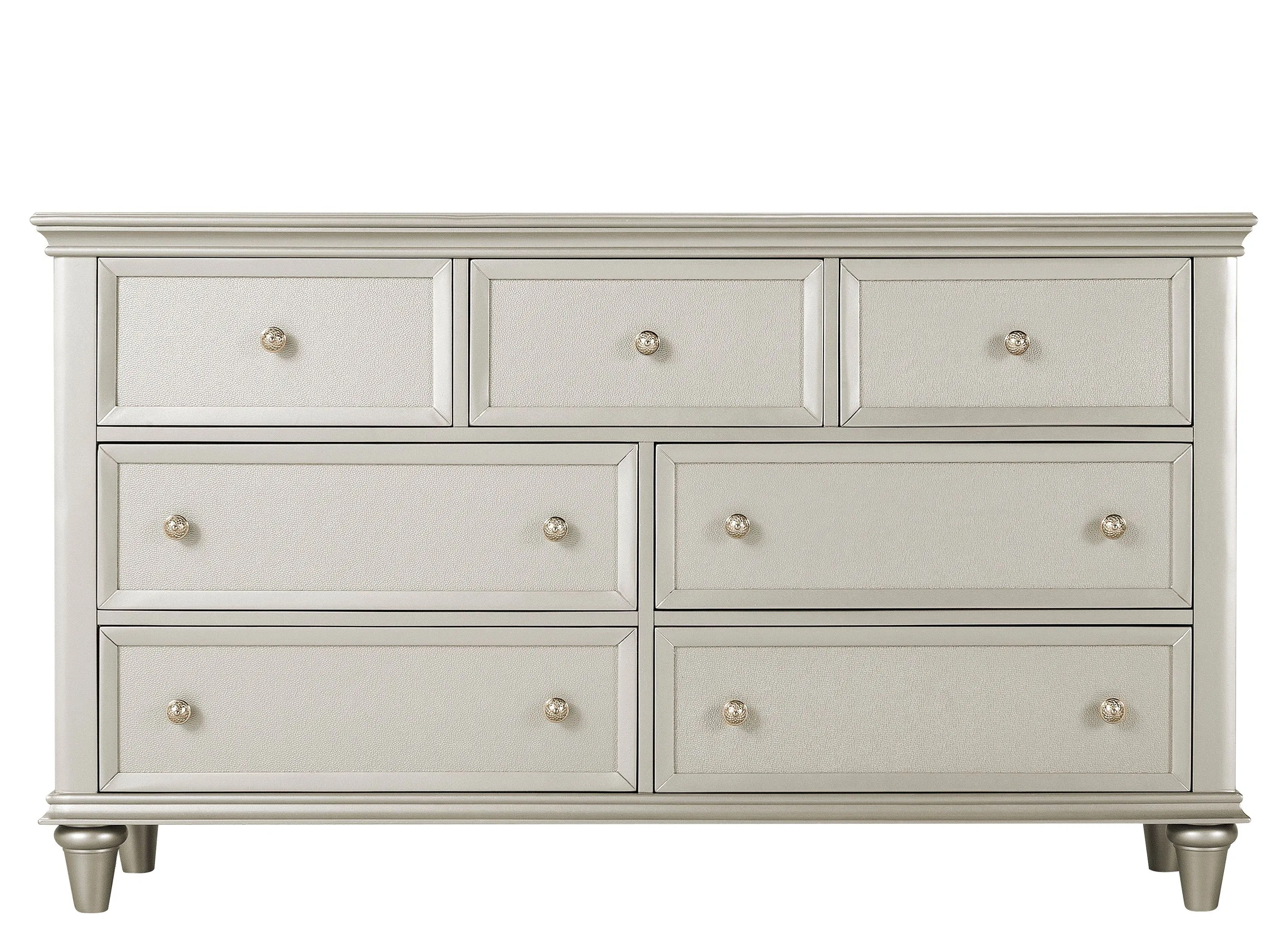 ti amo dresser misty grey ESF Italia Vulcano 6-Drawer Dark Gray Dresser with High Gloss Finish   Jennifer Furniture